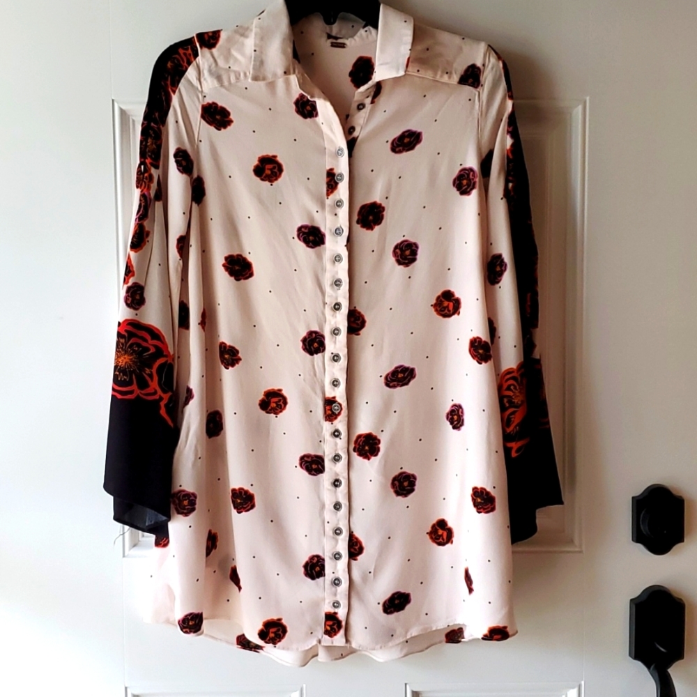 COPY - Free People Floral Button Down Mini Dress